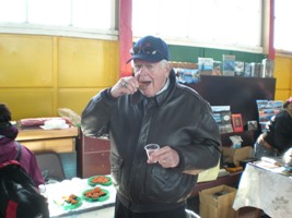 The Author Enjoying Caviar and Vodka