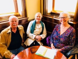 Jeanne, Dick and Glo at Harry's American Bar
