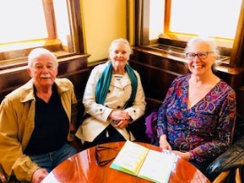 Jeanne, Dick and Glo at Harry's American Bar