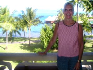 Jeanne on balcony